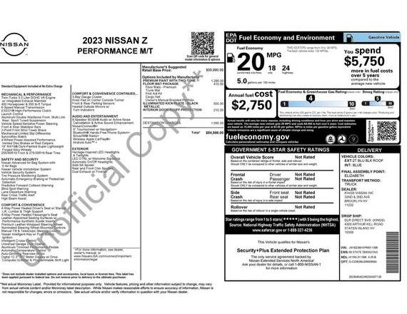 NISSAN NISSAN Z 2023 JN1BZ4BHXPM311398 image NISSAN NISSAN Z 2023 JN1BZ4BHXPM311398 image